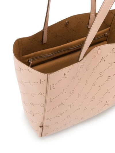 Shop Stella Mccartney Monogram Print Tote Bag - Pink