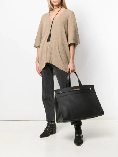 SAINT LAURENT MANHATTAN TOTE - 黑色