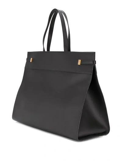 Shop Saint Laurent Manhattan Tote In Black