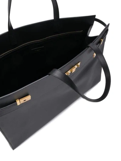 Shop Saint Laurent Manhattan Tote In Black