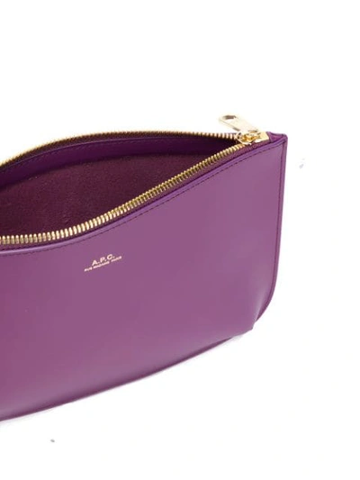Shop Apc Sarah Pouch Bag In Purple