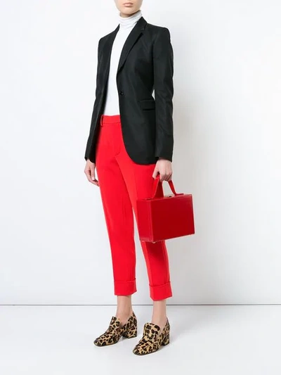 Shop Mark Cross Box Tote In Red