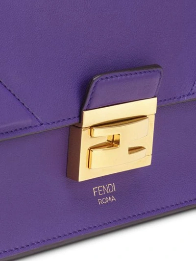 Shop Fendi Small Kan U Shoulder Bag In Purple