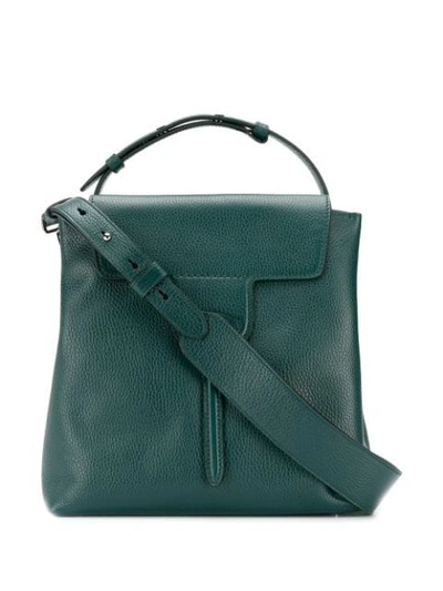 Shop Tod's Structured Tote Bag In Green