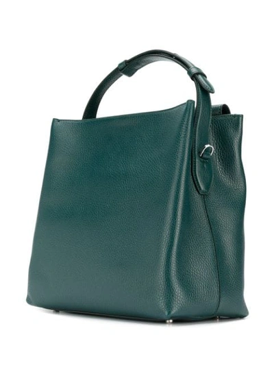 Shop Tod's Structured Tote Bag In Green
