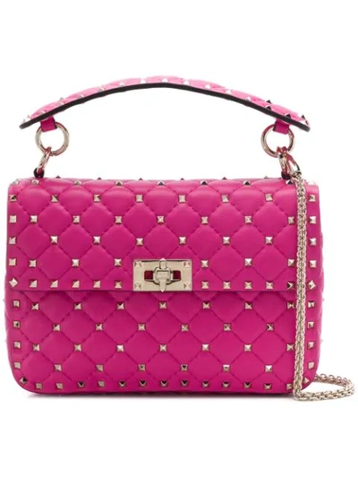 Shop Valentino Garavani Rockstud Spike Crossbody Bag - Pink
