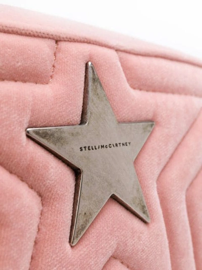 Shop Stella Mccartney Velvet Crossbody Bag In Pink