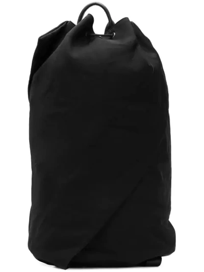 Shop Yohji Yamamoto Drawstring Backpack - Black