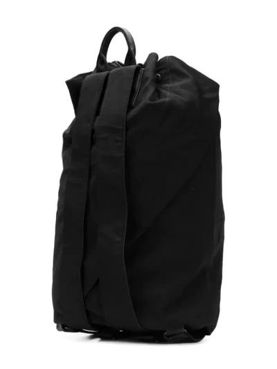 Shop Yohji Yamamoto Drawstring Backpack - Black