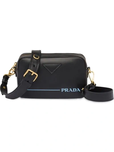 Shop Prada Mirage Shoulder Bag In Black