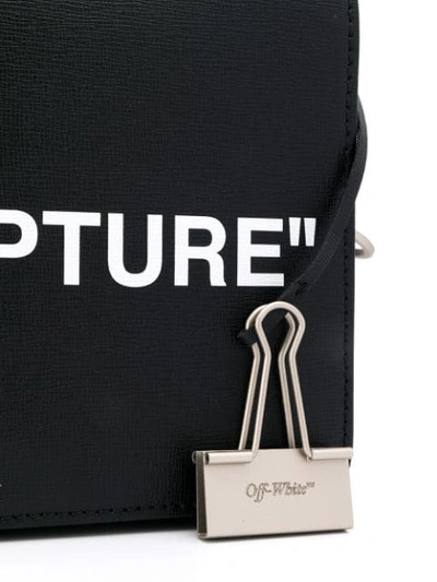 Shop Off-white 'sculpture' Clip Detail Shoulder Bag In Black