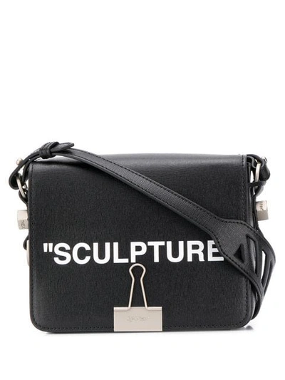 Shop Off-white 'sculpture' Clip Detail Shoulder Bag In Black