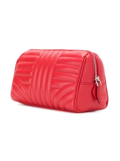 Shop Prada Matelassé Clutch Bag - Red
