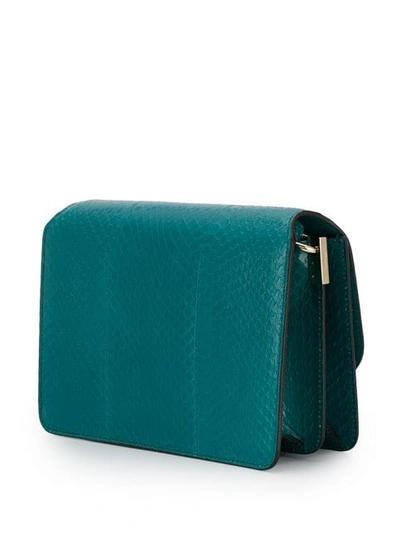 Shop Ferragamo Salvatore  Foldover Crossbody Bag - Blue