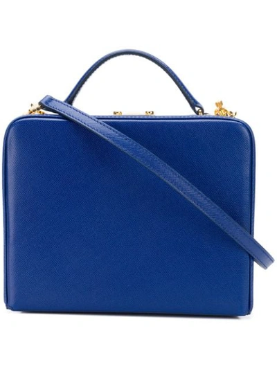Shop Mark Cross Grace Shoulder Bag - Blue