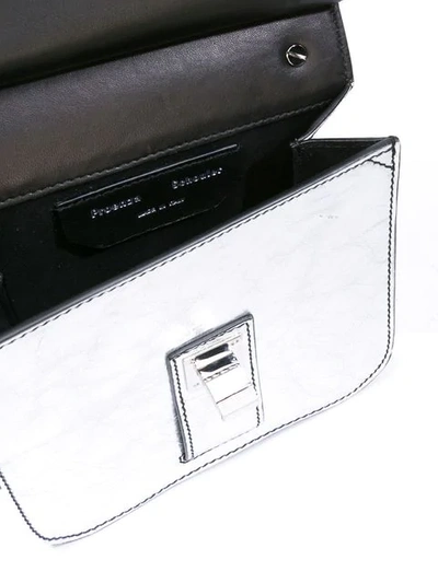 Shop Proenza Schouler Metallic Ps11 Convertible Box Bag In Silver