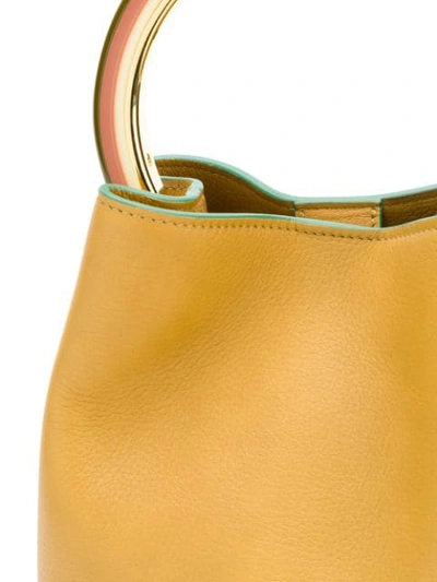 Shop Marni Pannier Bag In Yellow