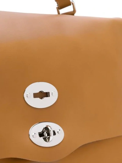 Shop Zanellato Fold Over Tote Bag In Brown