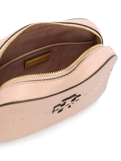 Tory Burch Mcgraw Leather Camera Bag - Orange In Pink