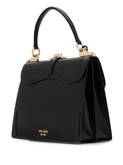 Shop Prada Belle Tote Bag In Black