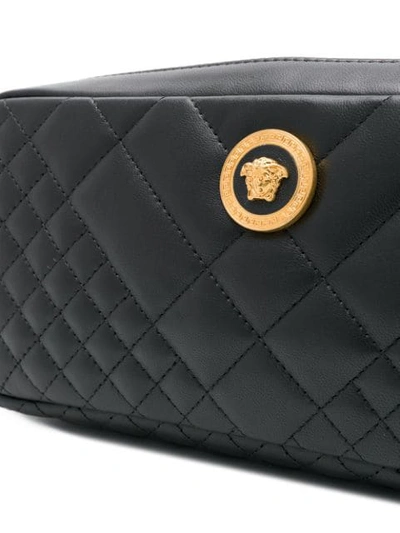 Shop Versace Quilted Belt Bag In Black