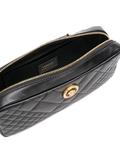 Shop Versace Quilted Belt Bag In Black