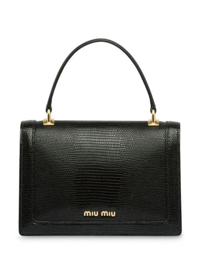 Shop Miu Miu 'confidencial' Handtasche In Black