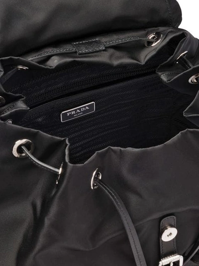 Shop Prada Stud Embellished Backpack In Black