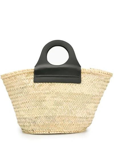 Shop Hereu Basket Tote Bag In Neutrals
