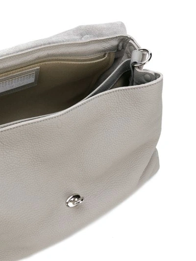 Shop Zanellato Top Handle Shoulder Bag In Grey