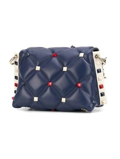Shop Valentino Mini Candystud Crossbody Bag In Blue