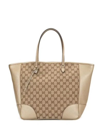Pre-owned Gucci Gg Pattern Tote In Brown