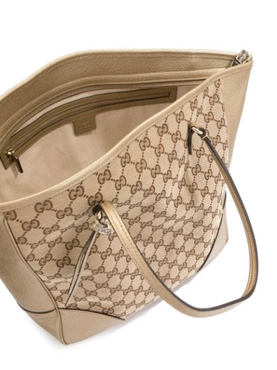 Pre-owned Gucci Gg Pattern Tote In Brown