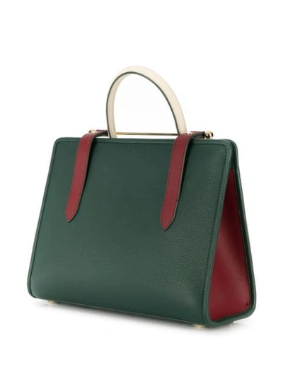 Shop Strathberry Colour Block Tote - Green