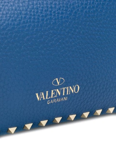 Shop Valentino Garavani Small Rockstud Tote In Blue