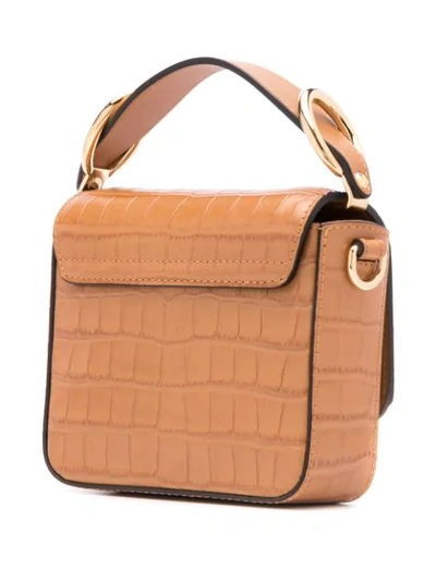 Shop Chloé Mini  C Bag In Brown