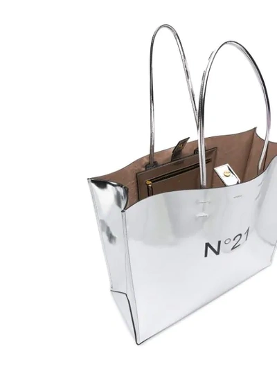 Shop N°21 Logo Shoulder Bag In Metallic