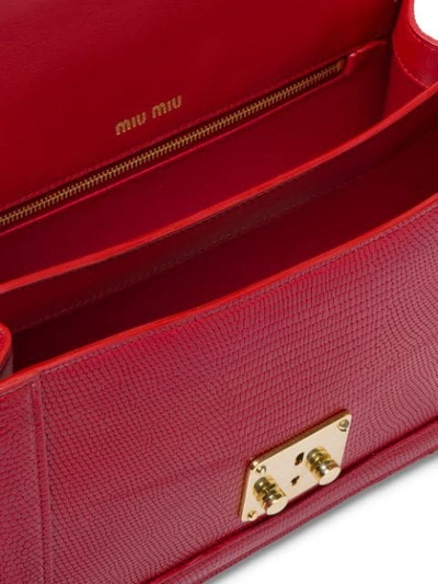 Shop Miu Miu 'miu Confidential' Schultertasche In Red
