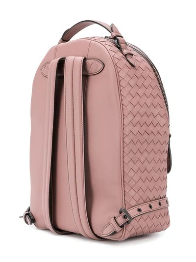 Shop Bottega Veneta Electre Intrecciato Backpack In Pink