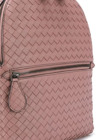 Shop Bottega Veneta Electre Intrecciato Backpack In Pink