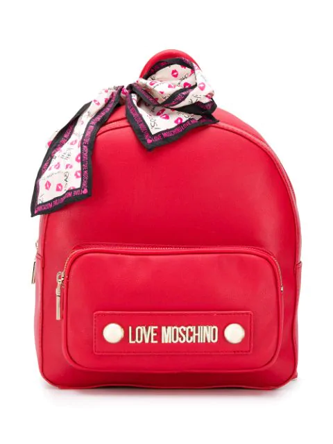 love moschino red backpack