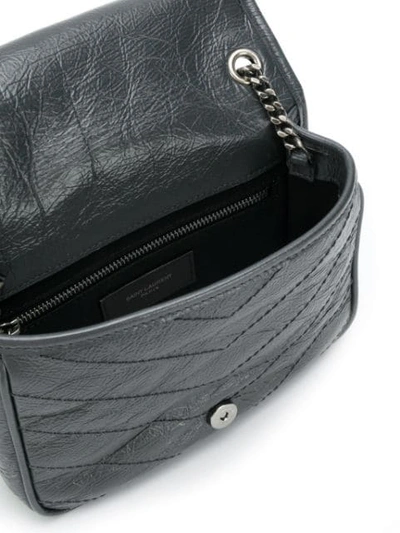 Shop Saint Laurent Niki Crossbody Bag In Grey