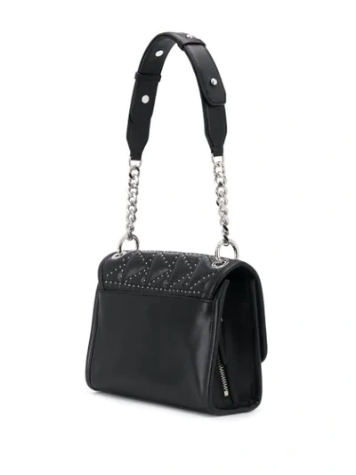 Shop Karl Lagerfeld K/kuilted Stud Cross Body Bag In Black