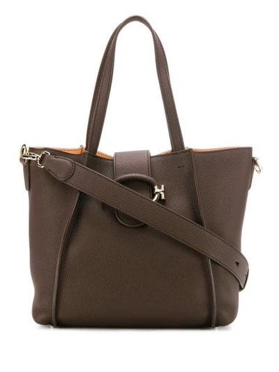 Shop Tod's Double T Shopping Bag - Brown