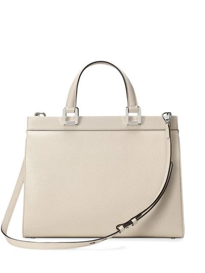 Shop Gucci Zumi Medium Top Handle Bag In White