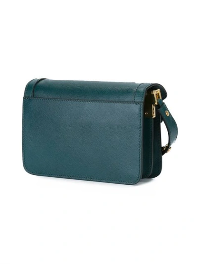 Shop Marni Trunk Mini Shoulder Bag In Green
