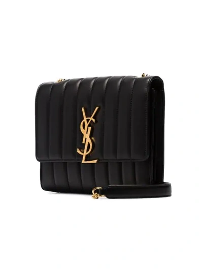 Shop Saint Laurent Vicky Crossbody Bag In Black