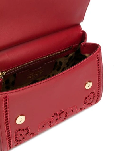 Shop Dolce & Gabbana Sicily Tote Bag In Red