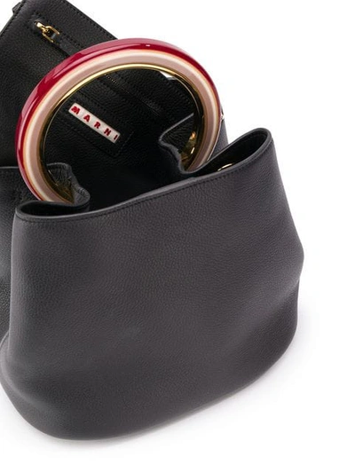 Shop Marni Medium Pannier Tote Bag In Black