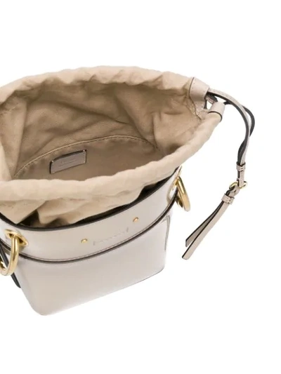 Shop Chloé Small Roy Bucket Bag In Neutrals